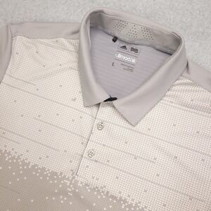 Adidas Climachill Golf Polo Shirt Men's L‎ Gray Short Sleeve Athletic